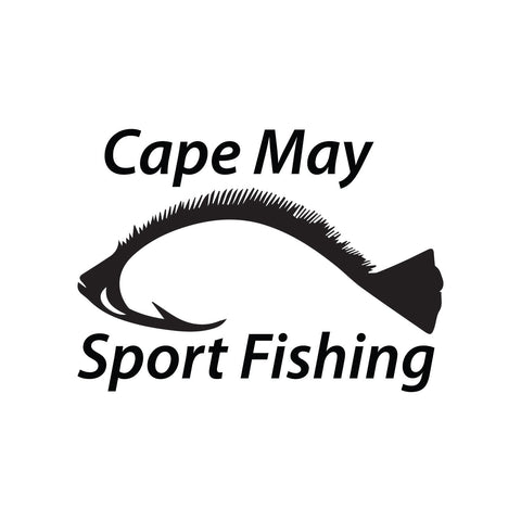 Cape May Sport Fishing Fish  Sticker - cartattz1.myshopify.com
