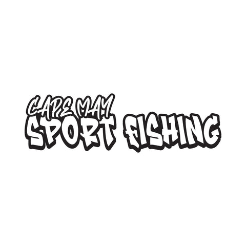 Cape May Sport Fishing Graffiti Logo Sticker - cartattz1.myshopify.com
