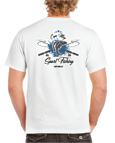Cape May Sport Fishing Crossed Fishing Rod Shirt