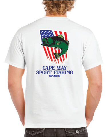 Cape May Sport Fishing American Flag Shirt 3