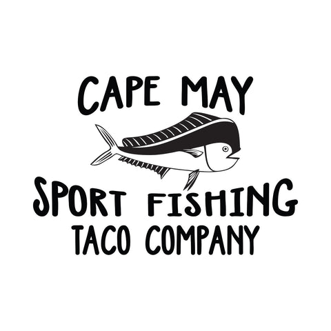 Cape May Sport Fishing Taco Company Mahi Fish Sticker - cartattz1.myshopify.com