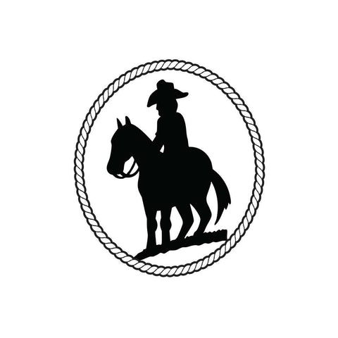 Cowboy And Horse Sticker 11 - cartattz1.myshopify.com