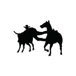 Cowboy And Horse Sticker 18 - cartattz1.myshopify.com