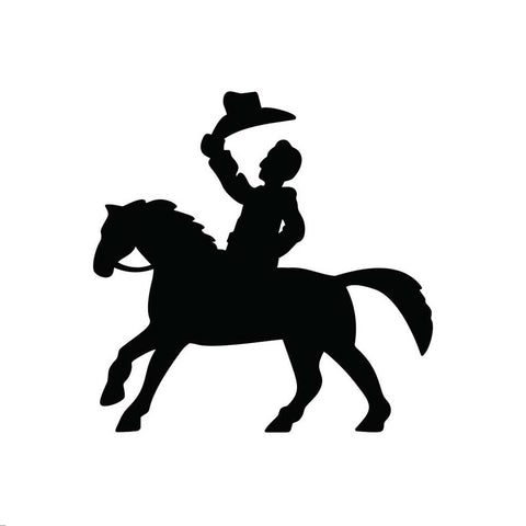 Cowboy And Horse Sticker 8 - cartattz1.myshopify.com