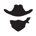 Cowboy Hat And Mask Siholette Decal - cartattz1.myshopify.com