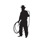 Cowboy With Rope Decal - cartattz1.myshopify.com