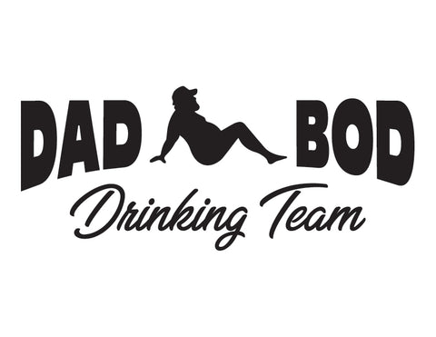 Dad Bod Drinking Team Trucker Decal - cartattz1.myshopify.com