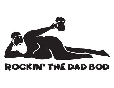 Dad Bod Decal Rockin the Dad Bod - cartattz1.myshopify.com