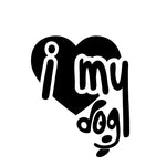 I Love My Dog Heart Sticker - cartattz1.myshopify.com