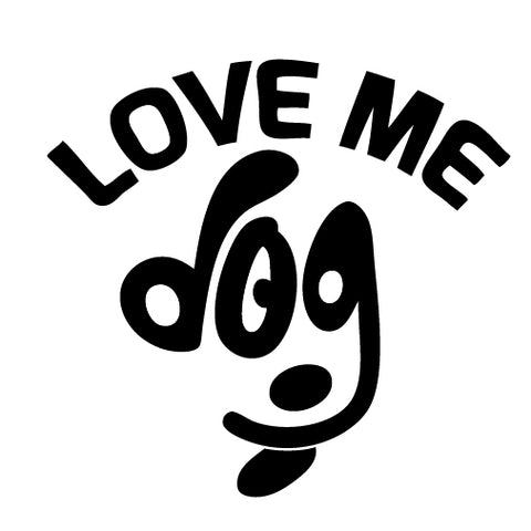 Love Me Dog Sticker 1 - cartattz1.myshopify.com