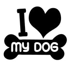I Love My Dog Heart and Bone Sticker - cartattz1.myshopify.com