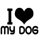 I Love My Dog paHeart Sticker - cartattz1.myshopify.com