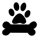 Dog Paw and Bone Sticker - cartattz1.myshopify.com