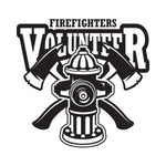 Firefighter Decal Firefighters Volunteer Fire Hydrant - cartattz1.myshopify.com