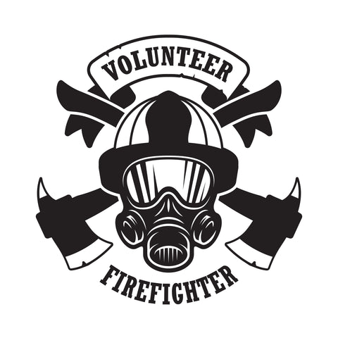 Firefighter Decal Volunteer Firefighter - cartattz1.myshopify.com