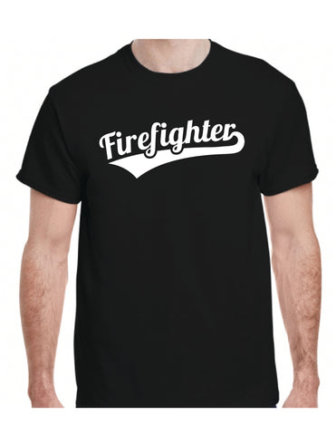Firefighter Shirt with Script Text - cartattz1.myshopify.com