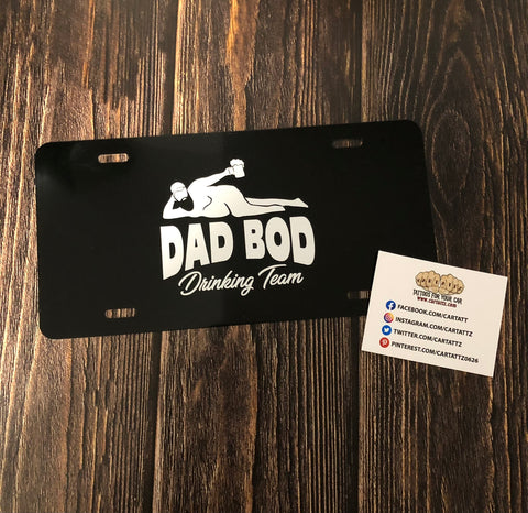 Dad Bod Drinking Team License Plate