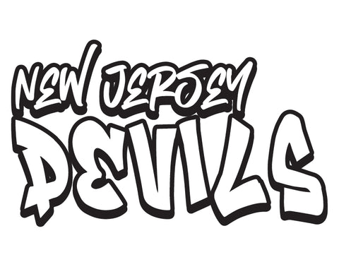 NHL Graffiti Decals-New Jersey Devils - cartattz1.myshopify.com