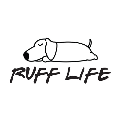 dachshund Decal Ruff Life - cartattz1.myshopify.com