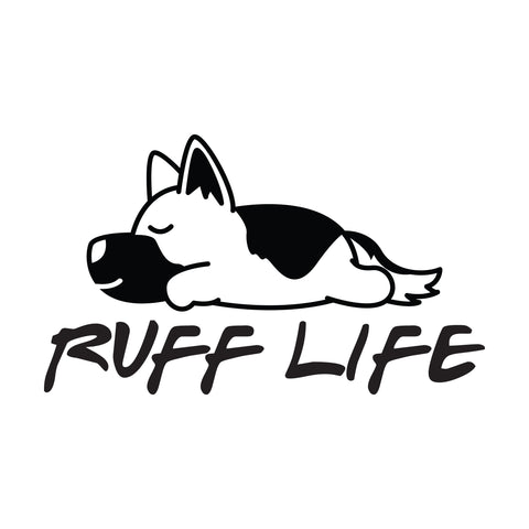 German Shepherd Decal Ruff Life - cartattz1.myshopify.com