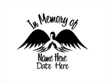 In Memory of Decal with Angel - cartattz1.myshopify.com