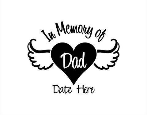 In Memory of Dad Decal - cartattz1.myshopify.com