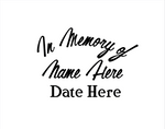In Memory of Decal Text 4 - cartattz1.myshopify.com